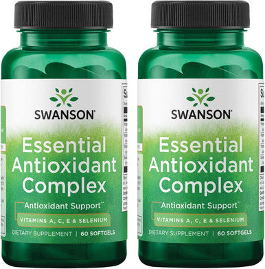 Swanson Vitamins A C E & Selenium (ACES) - Promotes Cellular Health & Immune Support - Supports Natural Defensive Nourishment - (60 Softgels) 2 Pack