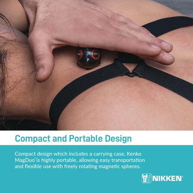 Nikken Magduo Massager 13201 Magnetic Deep Tissue Massage - Compact Portable Massager - Works Perfectly For Stress, Fatigue And Tight Muscles