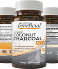 Activated Coconut Charcoal 1200mg, 180 Capsules - Pills for Digestive System, Bloating, Detoxification, Teeth Whitening, Vegan (1bottle)