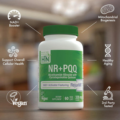 Health Thru Nutrition Nad+ Activator Nr With Pqq 300Mg Nicotinamide Riboside + 20Mg Pqq Mitochondria Maximizer Non-Gmo Pack Of 60