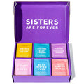 Thoughtfully Gourmet Sisters are Forever Tea Set Tea Sampler Includes 6 Flavors of Tea with Inspirational Quotes Great Sister s Set of 90