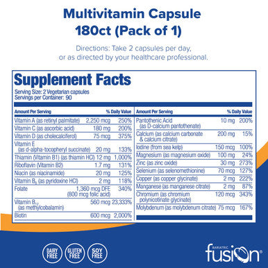 Bariatric Fusion Multivitamin Capsule 3 Month Supply