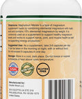 Magnesium Malate Capsules 420 Count 1500mg Per Serving Magnesium Bonded to Malic Acid Third Party Tested Vegan Friendly Gluten Manufactured in The USA by Double Wood Supplements