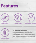 Webber Naturals Apple Cider Vinegar Pills 1500 mg per Serving High Potency 240 Capsules Natural Digestion Metabolism Weight Detox Support NonGMO Gluten Dairy Sugar