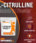 BulkSupplements L-Citrulline Malate 1:1 Powder - Supplement for Circulation & Muscle Endurance - Unflavored, - 3g , 333 Servings (1 Kilogram - 2.2 lbs)