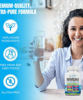 10 In 1 Immune System Support Supplement - Vitamin C (1000 Mg), Quercetin, Vitamin D3 (5000Iu), Zinc (40 Mg), Elderberry, Echinacea, Turmeric, Ginger, Garlic, Black Pepper