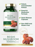Carlyle Reishi Mushroom Supplement 5000mg | 300 Capsules | Non-GMO Gluten Reishi Mushroom Extract
