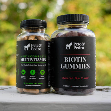 Pete & Pedro Biotin Gummies - Daily Hair Growth Strengthening Supplement For Stronger Hair, Skin, & Nails Cherry Flavor Biotin Gummy 5000Mcg Per Serving As Seen On Shark Tank, 60 Count