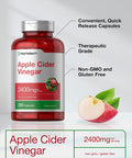 Apple Cider Vinegar Capsules | 2400mg | 200 Pills | Non-GMO, Gluten Free Supplement | by Horbaach