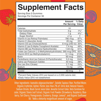 MaryRuth's Multivitamin for Women and Men | Sugar Free | Adult Multimineral Gummy with Vitamin C | D and E | B Vitamins | Biotin | Zinc | Vegan | Non-GMO | Gluten Free | 60 Count