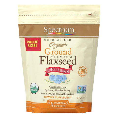 Spectrum Essentials Organic Ground Flaxseed, 24 oz.