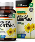 Bio Krauter Arnica Montana Capsules - Arnica Capsules For Bruising And Swelling - 500 Mg Arnica Capsules - 100 Vegan Caps