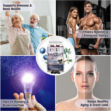 Alliwise Shilajit Gummies For Men & Women 600Mg Shilajit Pure Himalayan Original Multi-Supplement Shilajit Ashwagandha & High In Trace Minerals & Fulvic Acid For Energy Strength & Immunity