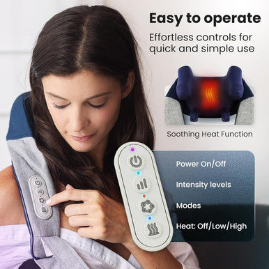 Miko Shiatsu Neck And Back Massager With Heat For Deep Tissue Pain Relief, Premium App Controlled Cordless Massage - Fsa/Hsa Eligible