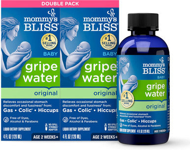 Mommy's Bliss Gripe Water Original Infant Gas & Colic Relief Gripe Water for Babies Gentle & Safe 2 Weeks+ 4 Fl Oz (Pack of 1)