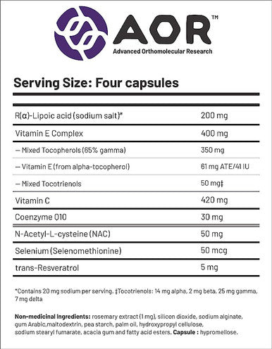 Aor Antioxidant Synergy, 120 Vcaps