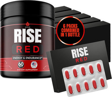 Rise Red - Rise To The Occassion & Maximize Your Potential - Vitality, Endurance & Energy Supplement - Fuel For A Vibrant, Confident & Active Lifestyle - Sustained Endurance & Strength - (60 Capsules)