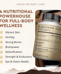 Ancestral Supplements Grass Fed Beef Liver (Desiccated) Natural Iron Vitamin A B12 for Energy 180 Capsules