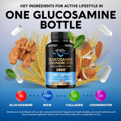 NUTRAHARMONY Liver Support Detox Blend & Glucosamine Chondroitin Capsules