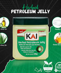KAI Herbal Petroleum Jelly with Aloe Vera and Vitamin E for Soothing Chapped and Dry Skin Lips Nail Fresh Scent