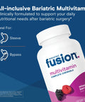 Bariatric Fusion Bariatric Multivitamin with Iron Complete Chewable Mixed Berry Post Bariatric Vitamins for Gastric Bypass and Sleeve Gastrectomy One Month Supply