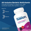 Bariatric Fusion Bariatric Multivitamin with Iron Complete Chewable Mixed Berry Post Bariatric Vitamins for Gastric Bypass and Sleeve Gastrectomy One Month Supply