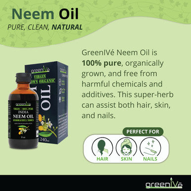Greenive - Neem Oil - 100% Organically Grown Neem Oil - Cold Pressed Virgin Neem Oil - (128 Ounce (1 Gallon