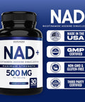 DORADO NUTRITION Nad Supplement 500Mg Of 95% Pure Nad+ Per Serving 30 Day Supply Nad Booster Similar To Nicotinamide Riboside Third Party Tested Vegan Safe Non Gmo No Fillers and Made In The Usa