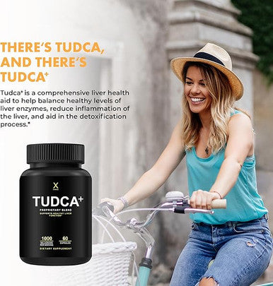 Humanx Tudca+ 1000Mg (Tauroursodeoxycholic Acid) Powerful Serving Size - Liver Health Aid For Detox And Cleanse - Vegan Non Gmo - Usa Made Easy To Swallow Capsules - Tudca Bile Salt Supplement Powder