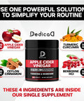 Apple Cider Vinegar Capsules 600Mg Ceylon Cinnamon 300Mg Turmeric Curcumin 300Mg & Berberine 300Mg - Dietary Supplement Support