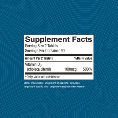 Nature'S Sunshine Vitamin D3, 180 Tablets | Supports Bone Health, Contributes To Overall Health, And May Improve Mood