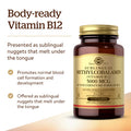 Solgar Methylcobalamin Vitamin B12 5000 Mcg Nuggets - Supports Energy Active B12 Form Non-Gmo & Vitamin B1 (Thiamin) 500 Mg 100 Tablets - Energy Metabolism Healthy Nervous System