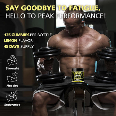 BEAST BITES Nutrition Creatine Monohydrate Gummies 5000mg (135 Count)-Lemon Flavor.