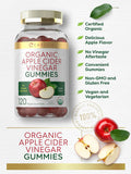 Carlyle Organic Apple Cider Vinegar Gummies | 120 Count | USDA Organic | Vegan Non-GMO & Gluten- ACV Gummies | Apple Flavor