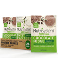 Nutrisystem Chocolate Fudge and Sweet Vanilla Turbo Protein and Probiotic Shake Mix, Meal Replacement Shake, 15g of Protein, 21 Vitamins and Minerals, 25 Servings