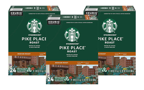 Starbucks K-Cup Coffee Pods, Medium Roast Hot or Iced Coffee, Pike Place Roast, 60 Keurig Pods ÃƒÂ¢Ã¢â€šÂ¬Ã¢â‚¬Â¹