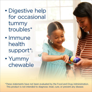 ReLife Probiotics for Kids Supports Digestive and Immune Health Gluten Dairy Soy Berry flavor 30 Chewable Tablets Packaging May Vary