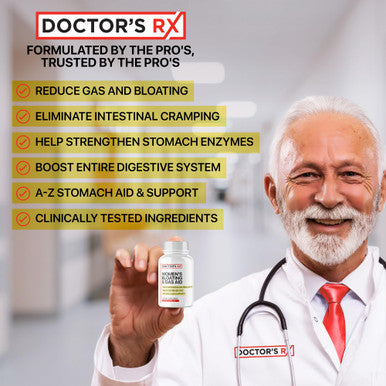 EPN Supplements Doctor'S Rx | #1 Rated Bloating & Gas Relief Supplement For Women | Reduce Gas, Cramps, Improve Gut Health & Stomach Aid | Ultra Strength Formula + 9 Ingredients | 3Rd Party Tested - 60 Capsules