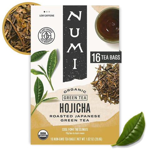 Numi Organic Matcha Toasted Rice Tea, 100 Green Tea Bags, Medium Caffeine