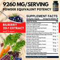 Dedicad 10In1 Bilberry Extract For Eyes Supplement 9260Mg - 3 Month Supply With Grape Seed, Carrot, Elderberry, Eyebright & More