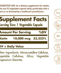Solgar Biotin 10 000 Mcg 120 Vegetable Capsules - Energy Metabolism Promotes Healthy Skin Nails & Hair - Super High Potency - Non-Gmo Vegan Gluten Dairy Free Kosher - 120 Servings