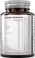Women's Multivitamin and Minerals - 28 Essential Vitamins, Minerals and Botanicals with Hyaluronic Acid, Vitamin D3 and Biotin - 180 Vegan Tablets - No Synthetic Fillers or Binders, Made in The UK