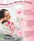 Probiotics For Women Digestive Health, Womens Probiotic For Gut Health With D-Mannose & Cranberry, 100 Billion Cfus For Skin