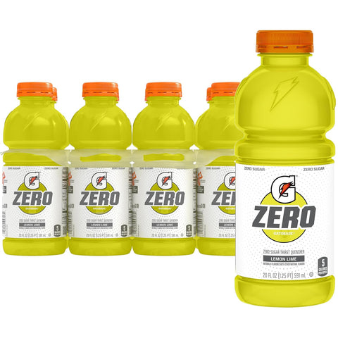 Gatorade Zero Sugar Thirst Quencher Sports Drink Glacier Freeze 20 Ounce Bottles (Pack of 8)