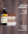 Flora Udos Choice Omega 369 Oil Blend Made with Organic Flax Sesame Sunflower Seed Oils PlantBased Vegan Omega Fatty Acids Based on Ideal 211 Ratio 17fl oz. Glass Bottle