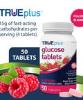 TRUEplus Glucose Tablets Raspberry 50 Tabs By Sunmark