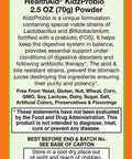Kidzprobio Powder, 5 Billion With Prebiotic, Acid And Bile Resistant, Once Daily, Dairy Free, Vegan