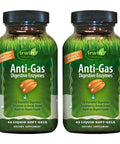 Irwin Naturals Anti-Gas Digestive Enzymes - 45 Liquid Soft-Gels Pack Of 2 - Helps Break Down Food Absorb Nutrients Reduce Bloating & Indigestion - 90 Total Servings
