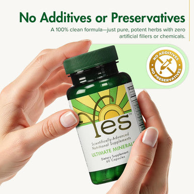 Yes Ultimate Minerals Supplement 60Ct For Mineral Deficiency Support: Iron, Magnesium, Zinc, Selenium, Copper, Manganese, Chromium, Boron. (Vegetable Capsule)