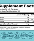 Left Coast Performance Grass-Fed Bone Broth Capsules with Collagen from Organic Bone Broth Powder. Collagen Supplement for Nails Hair Joints and Digestive Health* Support. Gut Friendly-Ingredients 180 Capsules